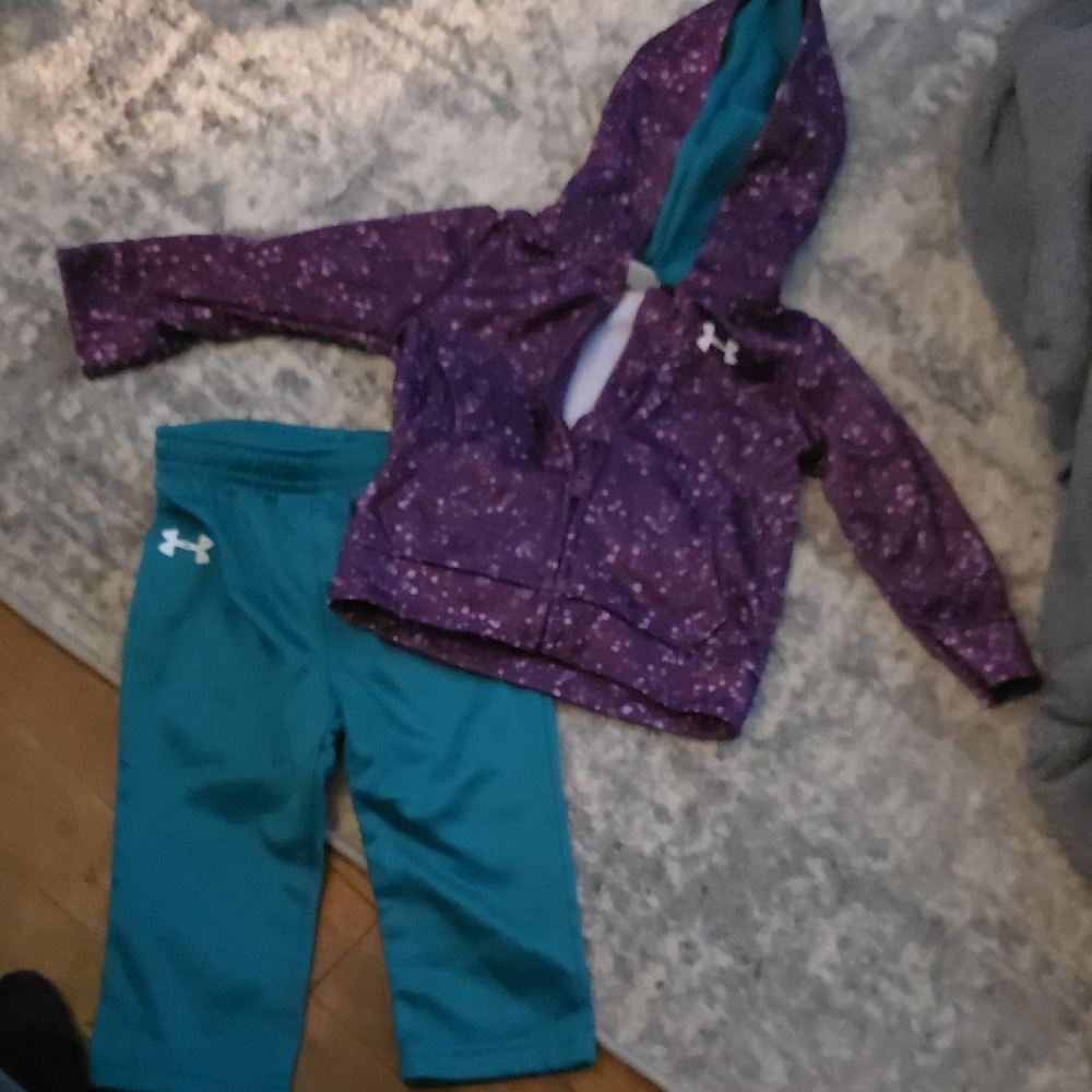 Under Armour Kids' Purple and Teal Matching Set